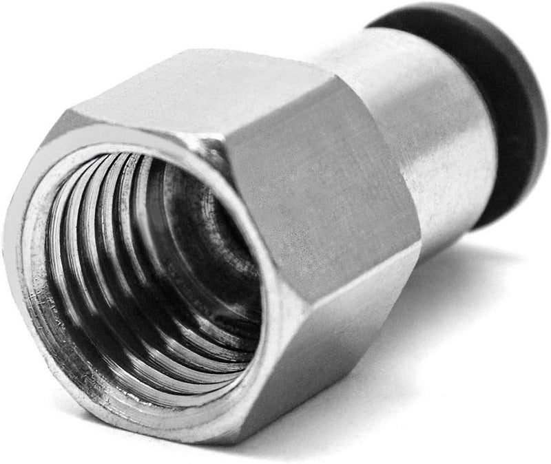 woobles - 10 Pack Pneumatic Push to Connect Air Fittings, 1/4 Inch Tube OD x 1/4 Inch NPT Female, Push in Connectors Air Line Quick Connect Fitting Air Hose Fittings 1/4" NPT 1/4" OD - Image 3