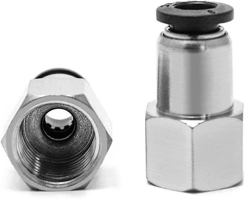 woobles - 10 Pack Pneumatic Push to Connect Air Fittings, 1/4 Inch Tube OD x 1/4 Inch NPT Female, Push in Connectors Air Line Quick Connect Fitting Air Hose Fittings 1/4" NPT 1/4" OD - Image 2