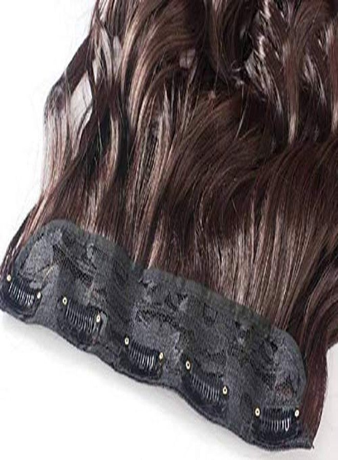 BLUSHIA Women Hair Extension Long Curly Wavy Brown 22 Inches Hairpiece With 5 Clip/Hair Extension for Women - Image 2