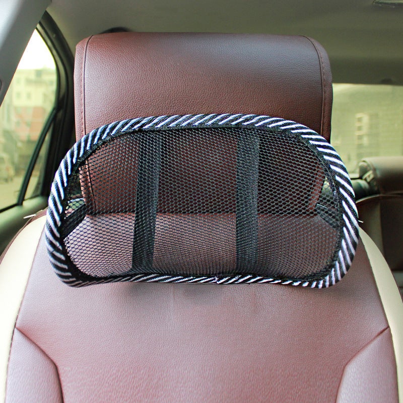 Car Lumbar Support Cushion, Breathable Mesh Bead Back Rest for Car Driver Seat, Heat Dissipation Waist Pillow for Automotive Office  Chair