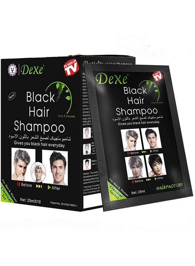 يوني فور يو صبغة شعر فورية، شامبو لون الشعر، شامبو شعر شبه دائم، 10 أكياس (أسود) - Image 1