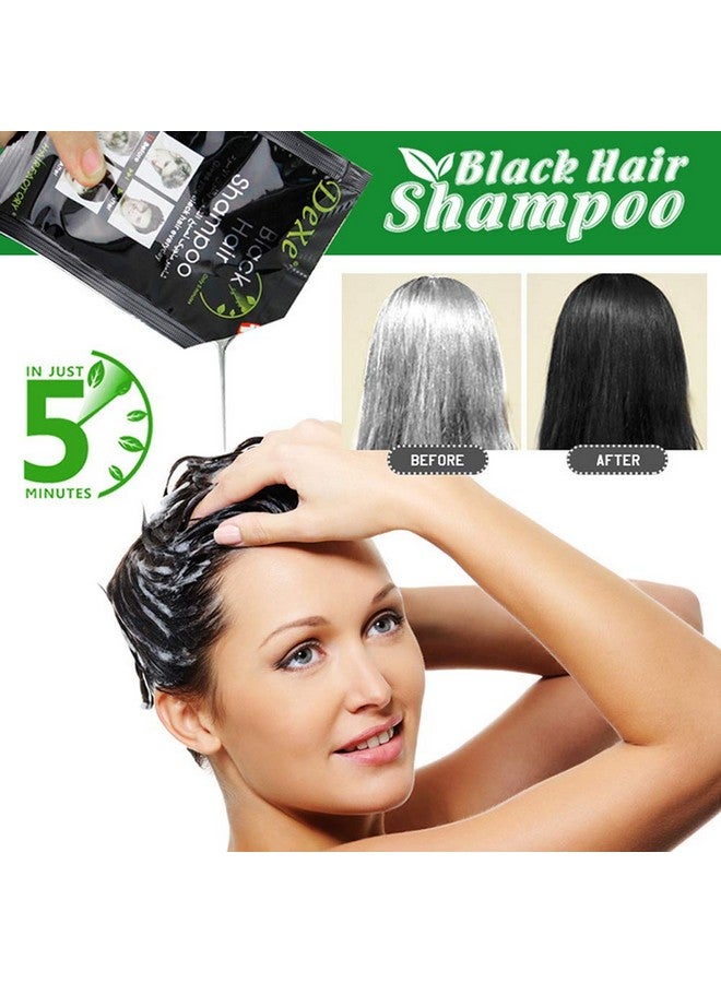 يوني فور يو صبغة شعر فورية، شامبو لون الشعر، شامبو شعر شبه دائم، 10 أكياس (أسود) - Image 2
