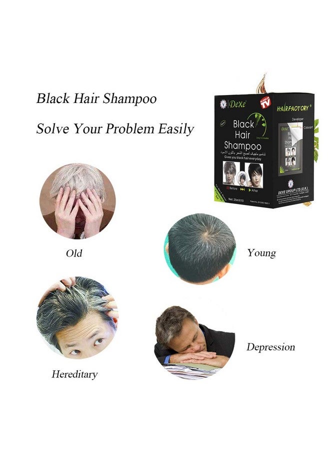يوني فور يو صبغة شعر فورية، شامبو لون الشعر، شامبو شعر شبه دائم، 10 أكياس (أسود) - Image 3