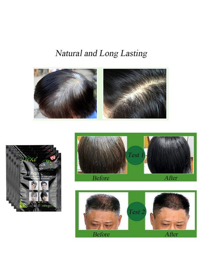 يوني فور يو صبغة شعر فورية، شامبو لون الشعر، شامبو شعر شبه دائم، 10 أكياس (أسود) - Image 4