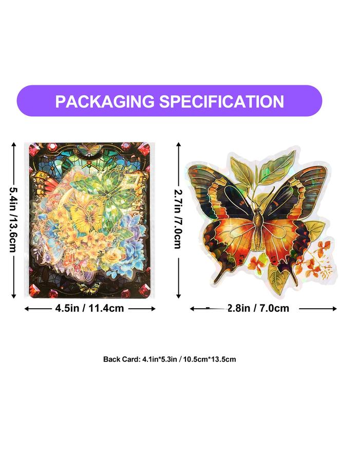 Bluejw Pet Cold Hot Laser Butterfly Stickers 30 Dream Ins Butterfly Hand Account Flow Hemp Material Creative Diy Decorative Stickers - Image 5
