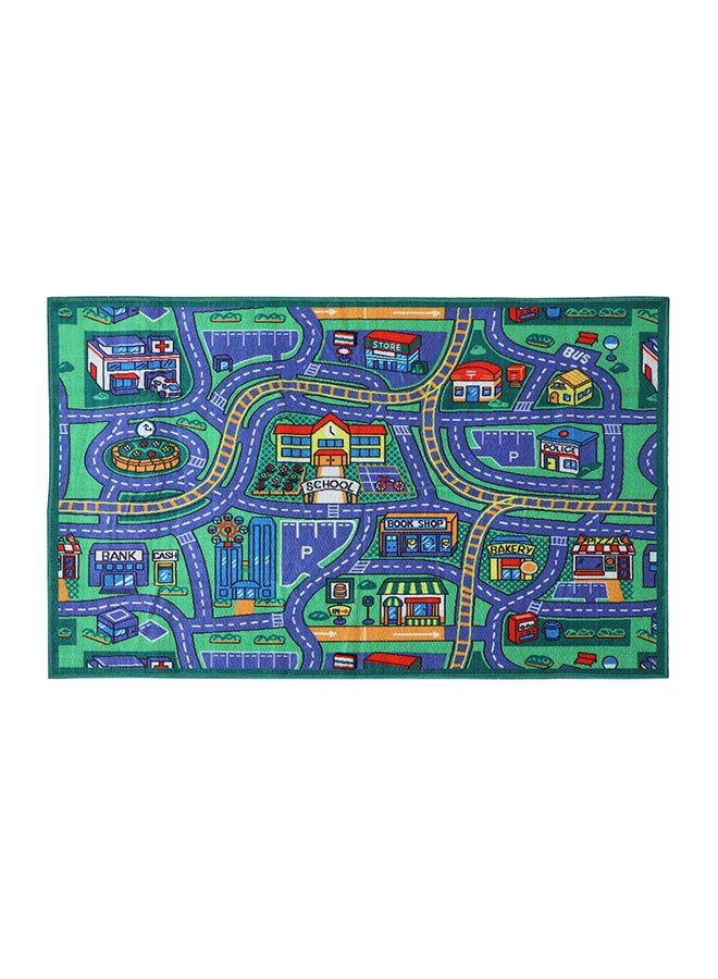 Status Status Contract Kids Rug Play Crawl Floor Anti Skid mat Children's Educational, Map, Road Traffic System, Multi Colour Toddler Activity for Playing with Toy, car, Trucks - Image 2