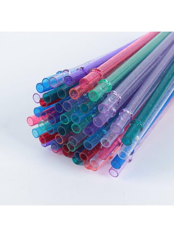 Supply AS Straw High Permeability Plastic Tube Double Cup Cold Drink Cup Special Straw Reusable Straw-Color:Multicolor  - Image 2
