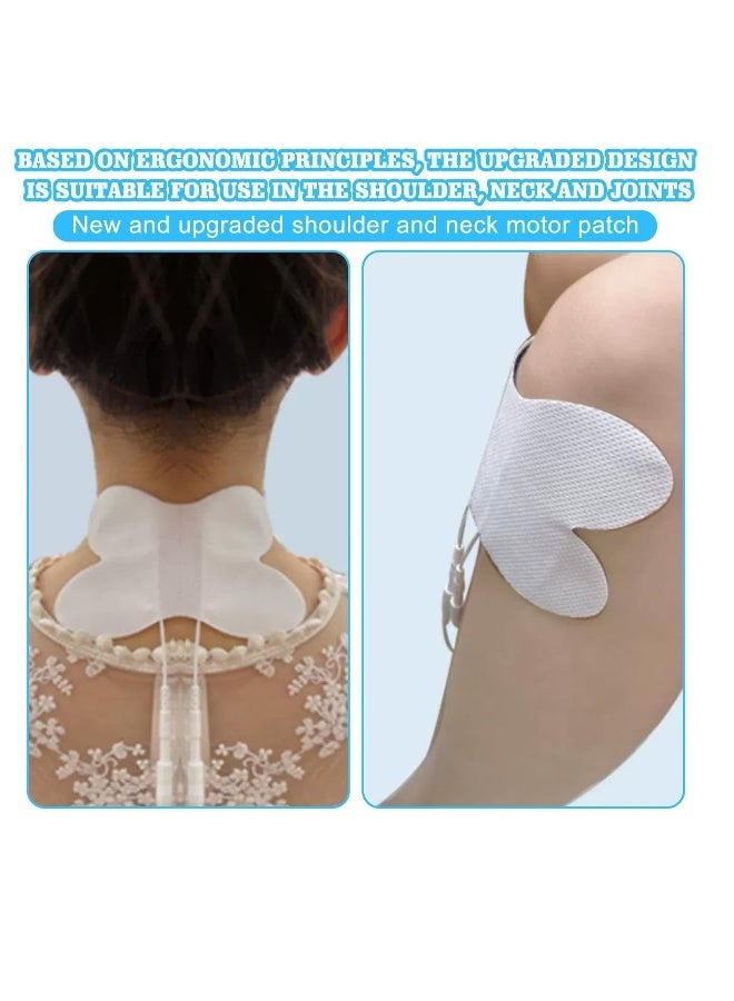 TENS Unit Replacement Pads 8 Packs 5.1" X 3.5" White Unit Pads Upgraded Unit Replacement Pads Butterfly Shaped Self-Stick Electrode Pads Reusable Replacement Pads for Knees - Image 4