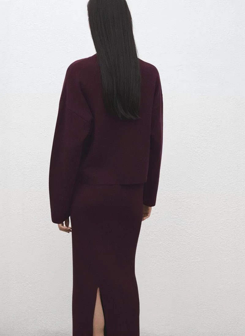 MANGO Round-neck knitted sweater