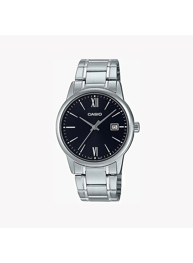 Casio Men's Black Dial Digital Stainless Steel Watch MTP-V002D-1B3UDF - Image 1