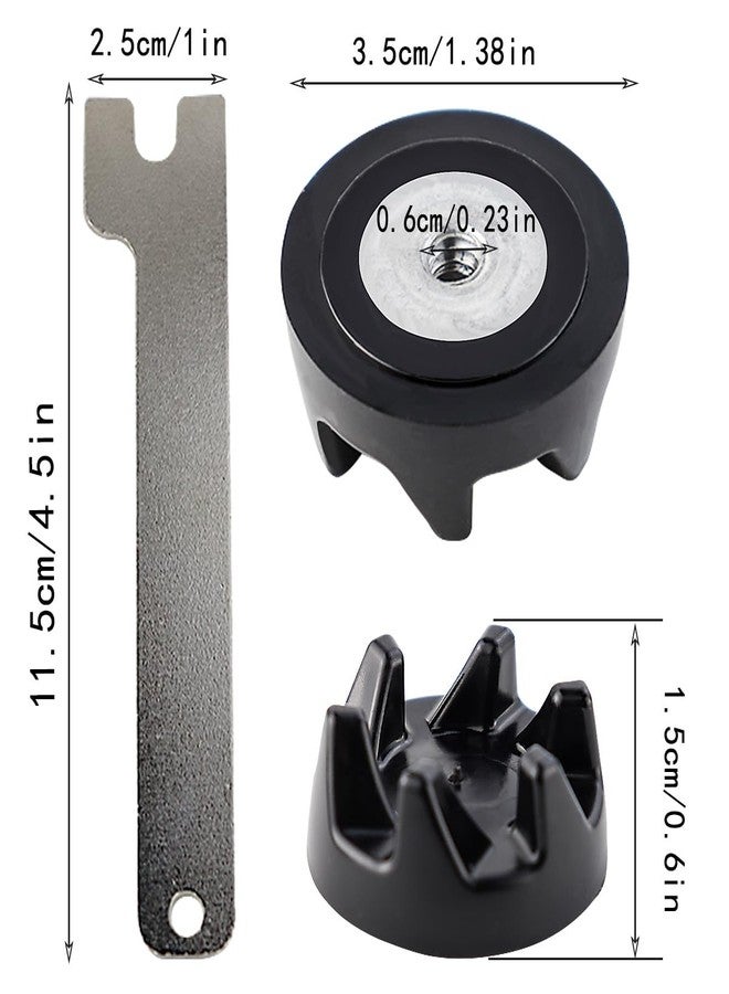 Bilkeru 2 Pcs Black 9704230 Blender Drive Coupler with 1 Spanner Replacement Parts Compatible with KitchenAid WP9704230VP WP9704230 AP2930430 PS401661 - Image 3