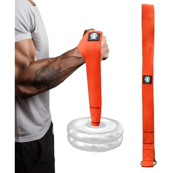 rayihni حزام تدريب مصارعة الذراع مع مقبض يد - مثالي لتمارين المعصم والساعد والعضلات ذات الرأسين معدات لياقة بدنية متعددة الوظائف مناسبة لألواح باربل بسمك 1 بوصة و 2 بوصة - Image 1