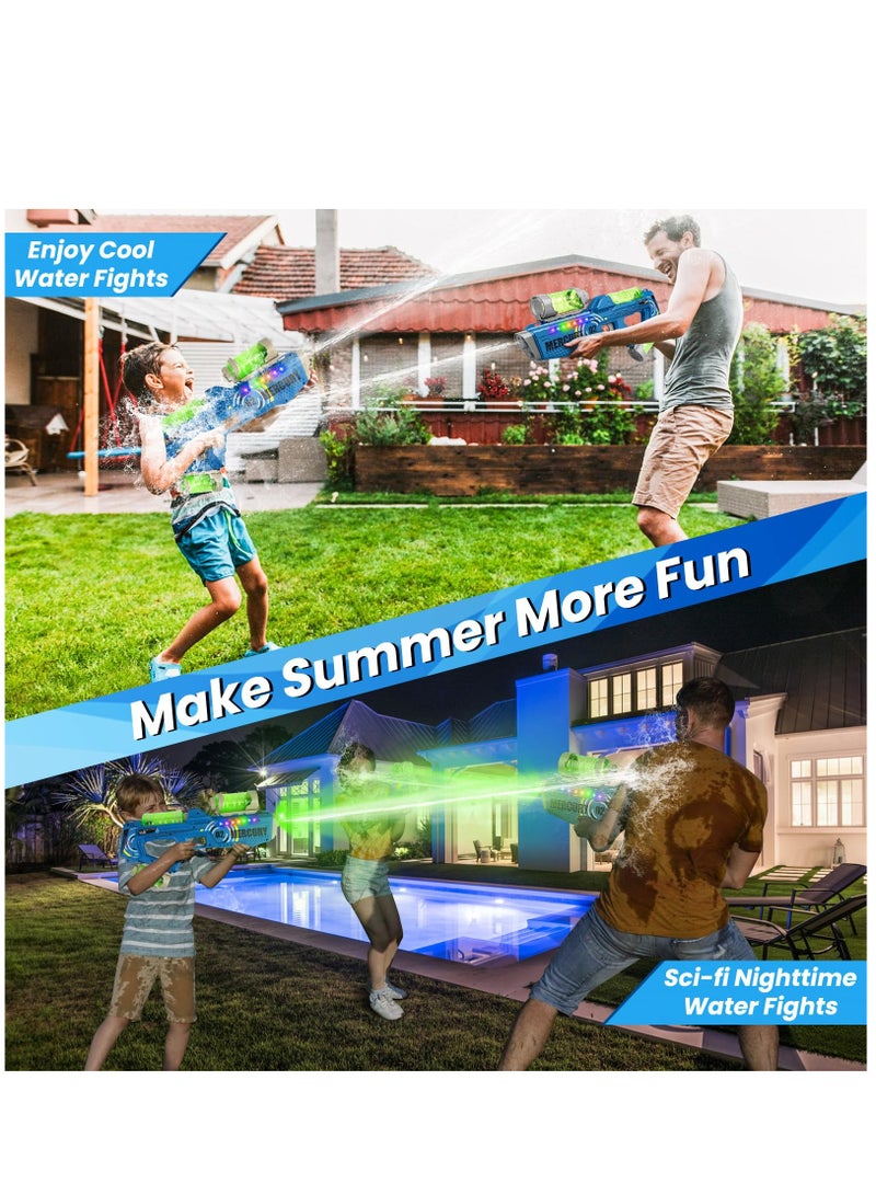 Excefore Electric Water Blaster with LED Light for Adults Kids, 900CC Tank & High-Power Squirt Water Guns up to 30Ft, 2200mAh Rechargeable Summer Outdoor Toy Blaster for Yard Beach Pool - Image 3