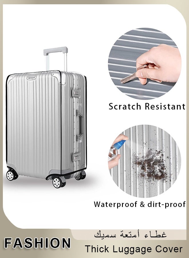 XiuWoo Travel Luggage Cover,3 Pieces TSA Transparent Scratch Resistant Heat Resistant Washable Suitcase Cover Protector, Pvc Luggage Bag Cover Suit For 20 24 28 Inch - Image 4