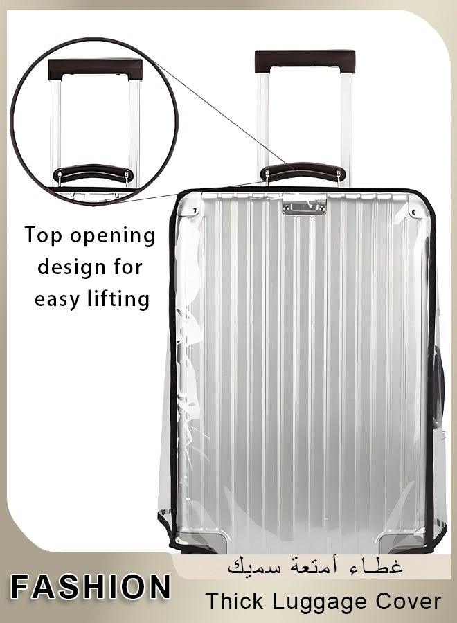 XiuWoo Travel Luggage Cover,3 Pieces TSA Transparent Scratch Resistant Heat Resistant Washable Suitcase Cover Protector, Pvc Luggage Bag Cover Suit For 20 24 28 Inch - Image 3