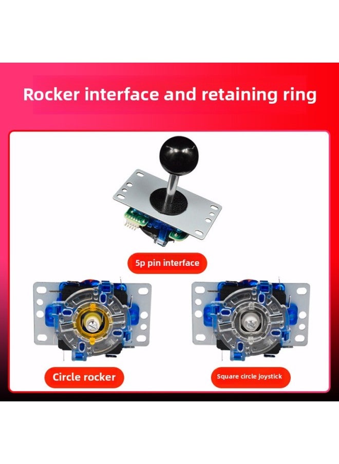 Arcade Fighting High Quality Baolong 5p Rocker King Of Fighters Moonlight Treasure Box Home Double Fighting Game Machine Handle-Product Color:Green 5p Fighting Rocker  - Image 3
