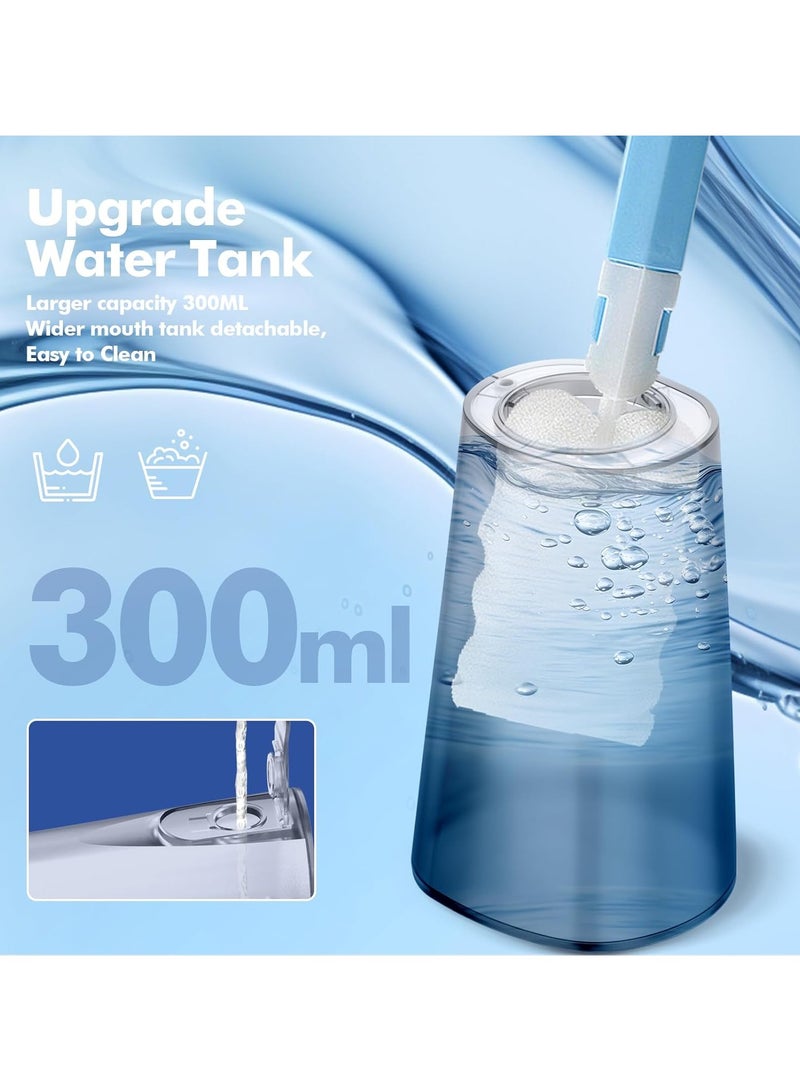 Bezvoi Water Flosser Teeth Pick: 5 Modes Cordless Water Dental Floss 300ML Portable Rechargeable IPX7 Waterproof Electric Water Flossing Cleaning Picks with 6 Jet Tips Oral Irrigator Cleaner, White  - Image 4