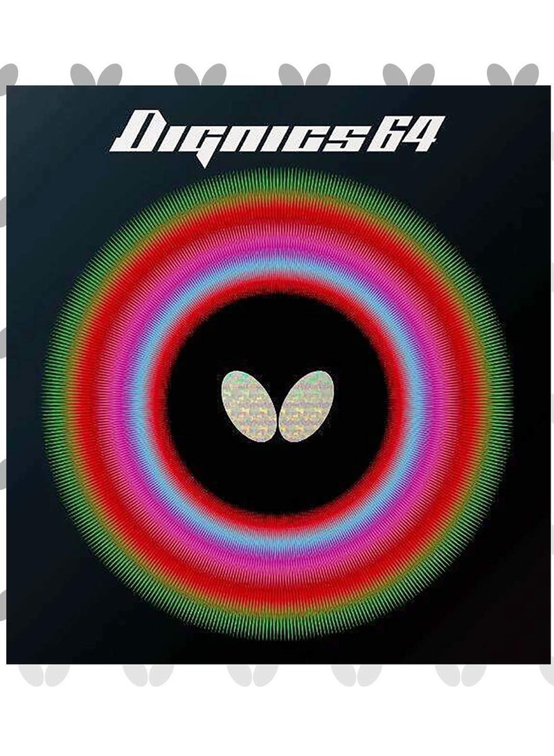 BUTTERFLY Butterfly Dignics 64 Table Tennis Rubber Inverted Professional Butterfly Table Tennis Rubber Red (1.9mm) 4906901200210  - Image 1