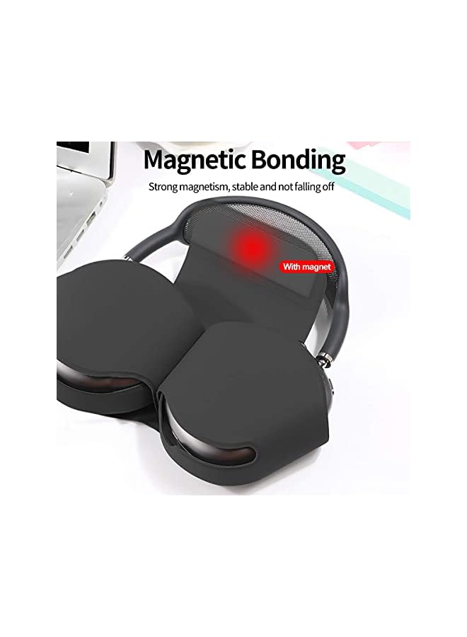 Goodern Compatible With Smart Case For Air Pods Max Automatic Sleep Function Protective Headphones Case Cover Scratch Proof Travel Carrying Case Air Pods Max Accessories For Air Pod Max Black - Image 4