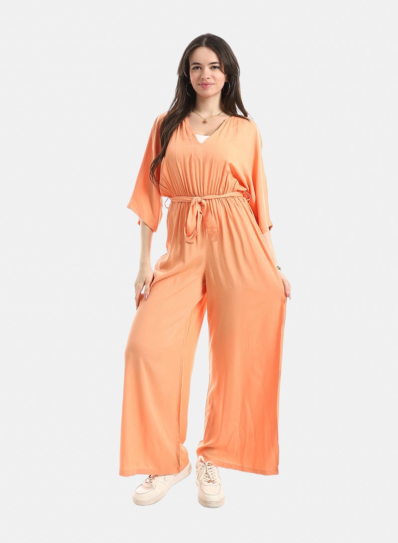 Andora Comfy Jumpsuit For Women - Orange - Image 1