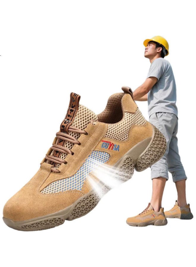 WELDON Weierdun Safety Shoes For Men With Steel Toe Cap, Anti-Smashing, Anti-Puncture, Wear-Resistant, Lightweight, Soft-Soled Work Safety Functional Shoes 1039 Size 45 - Image 1