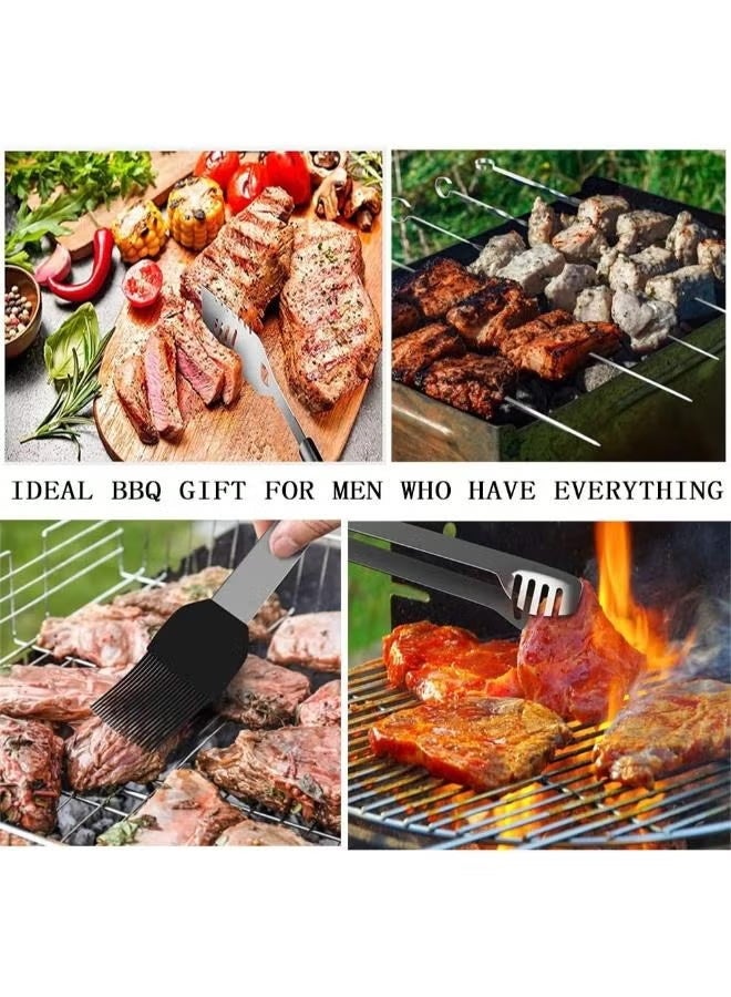 RollsTimi  Kitchen Professional BBQ Tools Grill Set (26-Piece Kit) Heavy-Duty Stainless-Steel Utensils | Barbecue Grilling & Cooking Accessories | Spatula, Tongs, Fork, Basting Brush & More - Image 3