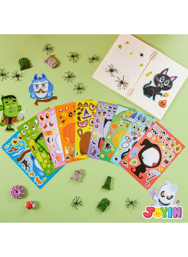 JOYIN 36 Pcs Halloween Make a Face Stickers for Kids, Crafts Party Supplies, Halloween Party Favor, Funny Stickers with 9 Designs, Classroom Art Activities Games Goodies Treats - Image 2
