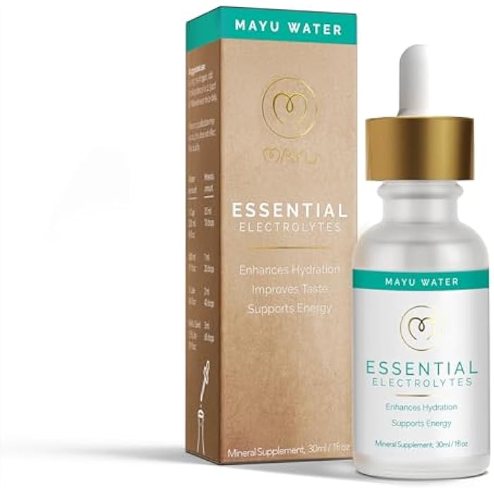 MAYU Electrolyte Water Drops - Fast Absorption Mineral Drops for Drinking Water, Hydration Essential Minerals Mix - 100% Pure Natural Minerals, Dehydration Solution, Sugar Free Electrolytes -30 ml (1) - Image 1