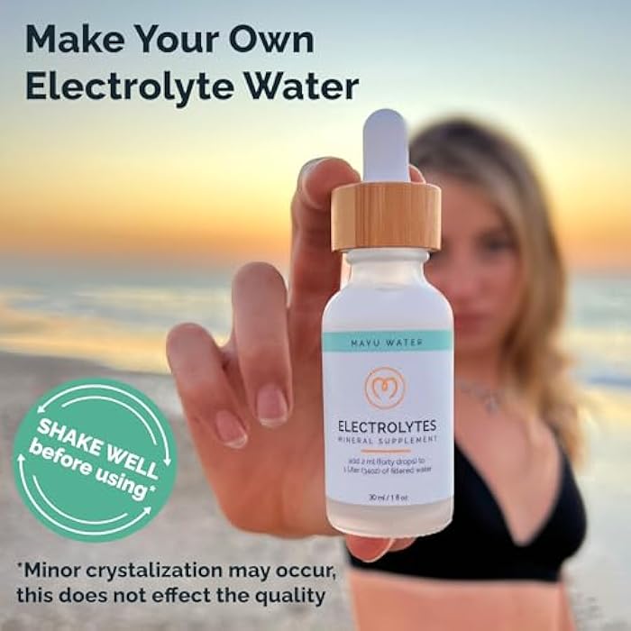 MAYU Electrolyte Water Drops - Fast Absorption Mineral Drops for Drinking Water, Hydration Essential Minerals Mix - 100% Pure Natural Minerals, Dehydration Solution, Sugar Free Electrolytes -30 ml (1) - Image 2