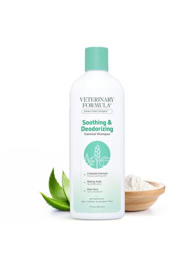 Veterinary Formula - Veterinary Formula Smart Coat Complex Soothing and Deodorizing Oatmeal Shampoo for Dogs, 17 Fl oz - Baking Soda Eliminates Odors, Aloe Vera & Oatmeal Cleanse and Hydrate Skin - Long-Lasting Fragrance - Image 1