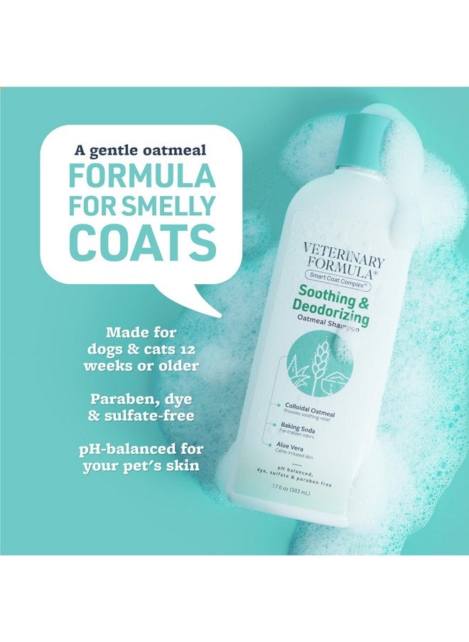 Veterinary Formula - Veterinary Formula Smart Coat Complex Soothing and Deodorizing Oatmeal Shampoo for Dogs, 17 Fl oz - Baking Soda Eliminates Odors, Aloe Vera & Oatmeal Cleanse and Hydrate Skin - Long-Lasting Fragrance - Image 1
