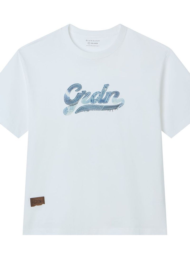 GIORDANO Men’s Relaxed Fit Cotton Graphic Tee - Image 3