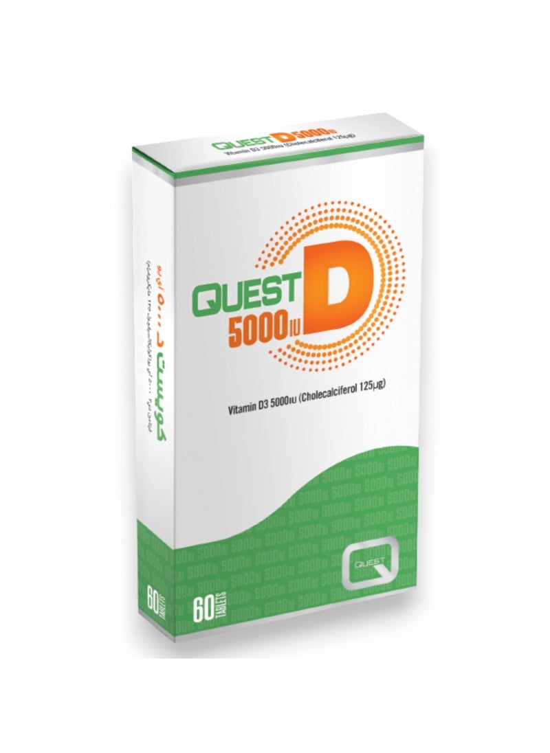 Quest Quest D, Vitamin D3, 5000iu, 60 Tablets 