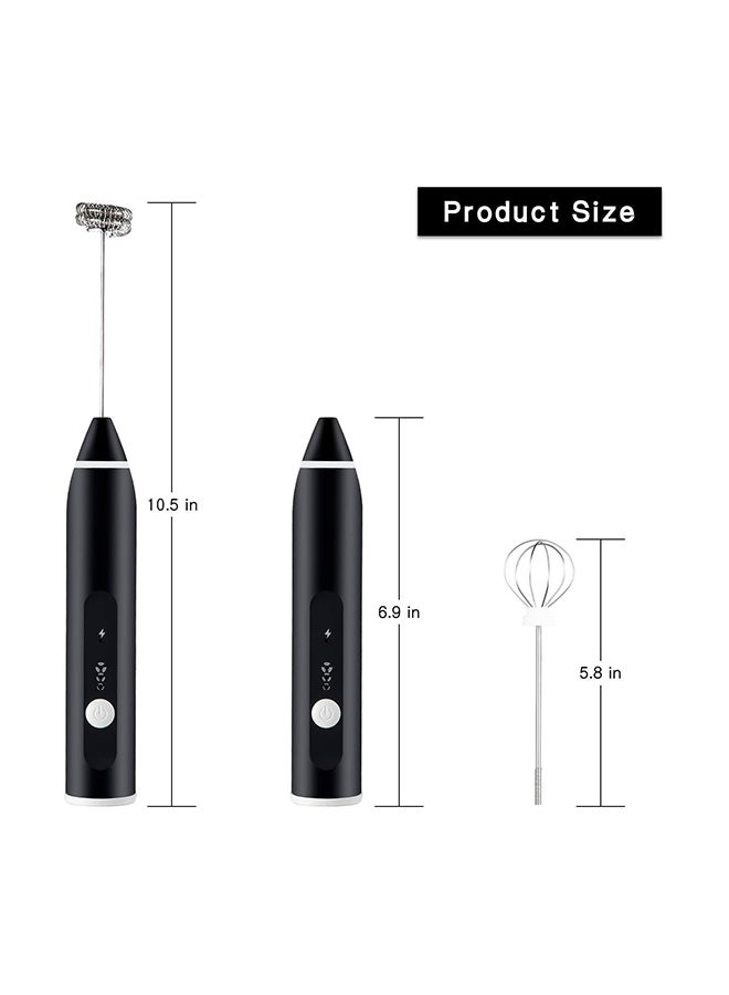 Handheld Usb Rechargeable Electric Foam Maker With 2 Stainless Whisks, Assorted Colours - Image 2