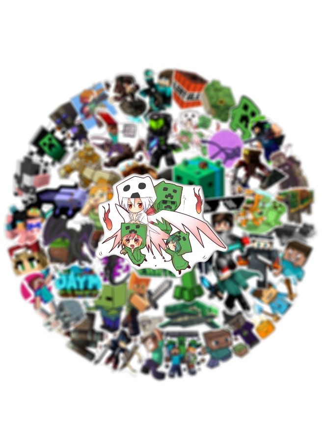 50-Piece Minecraft Stickers, Vinyl Waterproof Art Stickers for Laptop,Skateboard, Water Bottles,Computer,Phone,Guitar,Cartoon Stickers for Kids Teens Adult