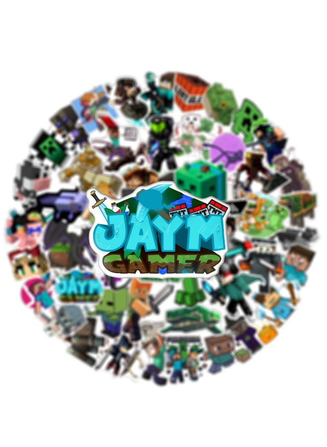 50-Piece Minecraft Stickers, Vinyl Waterproof Art Stickers for Laptop,Skateboard, Water Bottles,Computer,Phone,Guitar,Cartoon Stickers for Kids Teens Adult