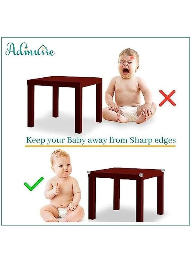 Safety Edge Corner Protector Set, Clear Baby Proofing Guards, Tables, Furniture, Soft Silicone Bumper Strip with Round Child Edge Protector for Cabinets (4M)