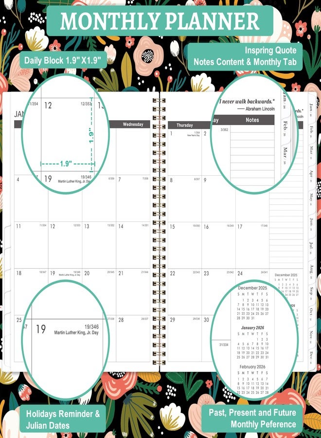 Coboll 2025-2026 Monthly Planner - 2-Year Monthly Planner with Tabs, Back Pocket, 8.5" x 11", 720 Pages - Image 3