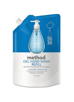 Method Gel Hand Wash Refill 34oz Sea Minerals Scent Plastic Pouch 