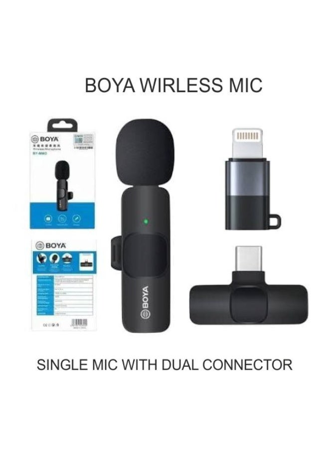 BOYA Wireless Lavalier Microphone for Type-C & Lightning Devices, 2.4GHz Clip-On Lapel Microphone with Real-Time Audio, Plug & Play Mini Mic for iPhone, Android, USB-C Smartphones, Live Streaming, YouTube, TikTok, Vlogging, Podcast, Interview, Video Recording and Online Meetings - Image 2