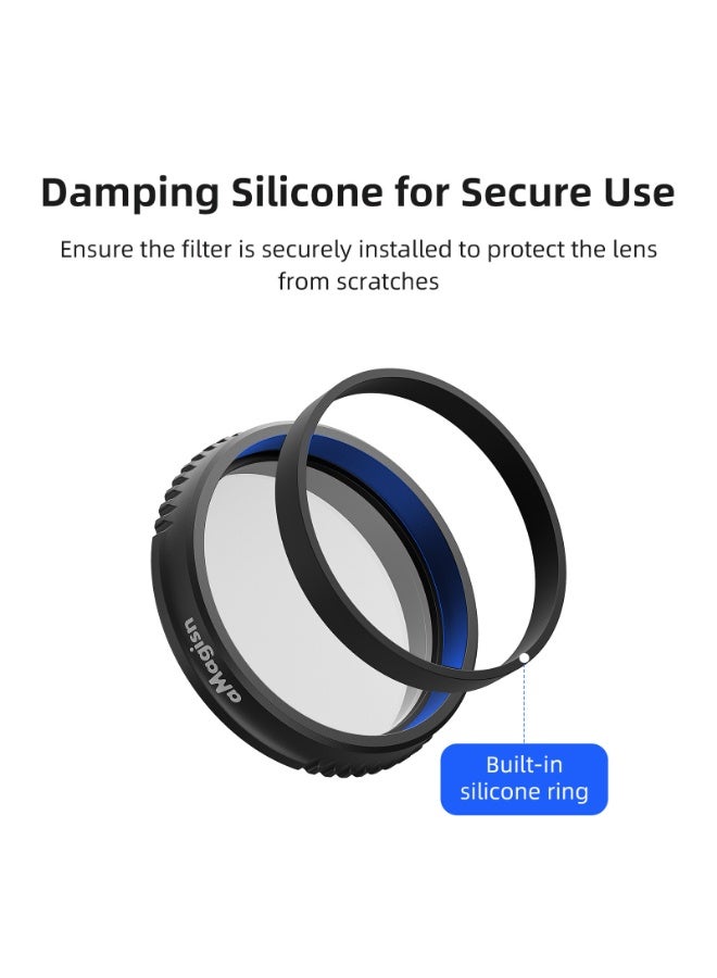 aMagisn مجموعة فلاتر فك سريع 4 قطع متوافقة مع DJI OSMO NANO | زجاج بصري بطبقات متعددة | تركيب سريع وتصوير واضح بدون عوائق - Image 4