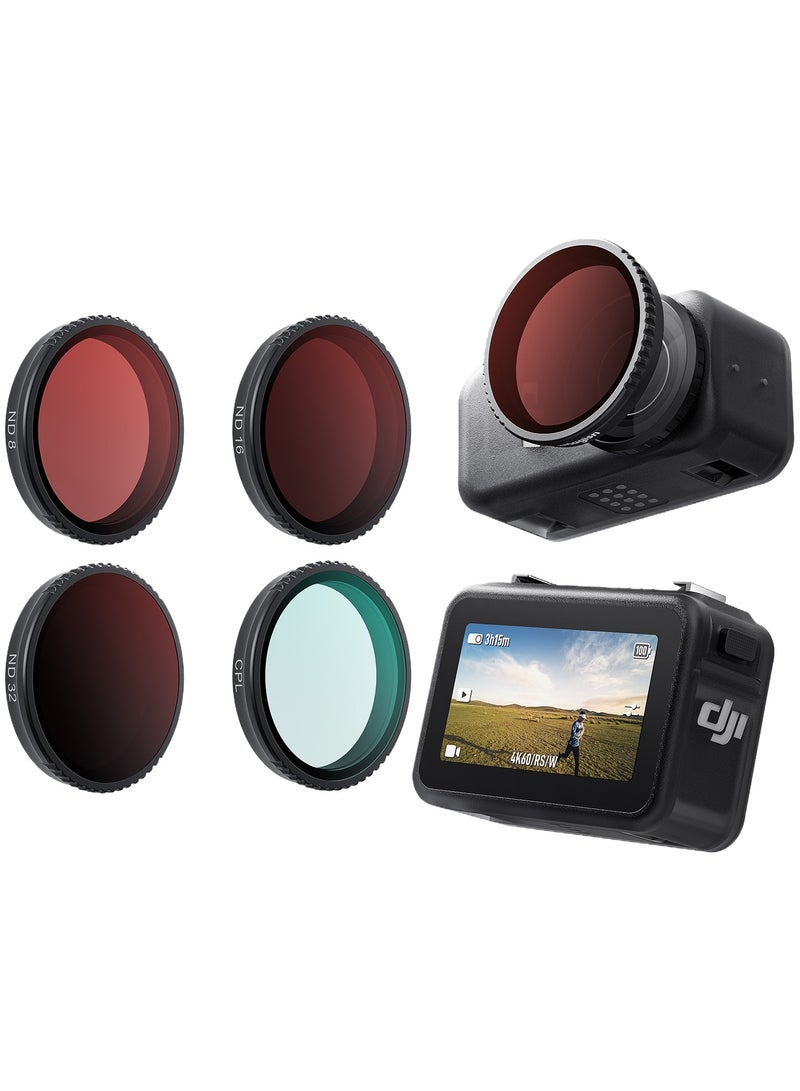 aMagisn مجموعة فلاتر فك سريع 4 قطع متوافقة مع DJI OSMO NANO | زجاج بصري بطبقات متعددة | تركيب سريع وتصوير واضح بدون عوائق - Image 1