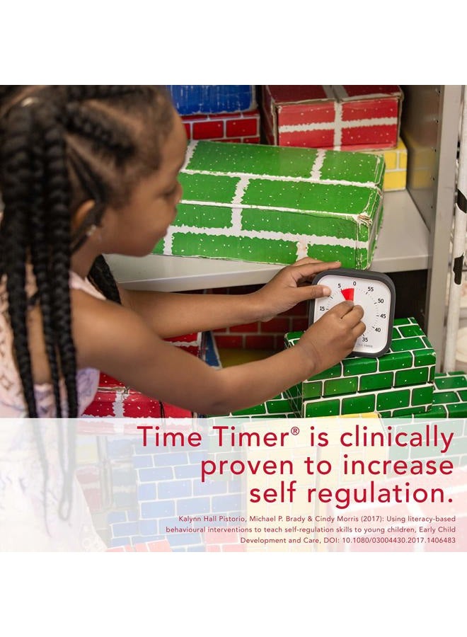 Time Timer MOD (Charcoal), A Visual Countdown 60 Minute Timer for Classrooms, Meetings, Kids and Adults Office and Homeschooling Tool with Silent Operation and Interchangeable Silicone Cover - Image 3