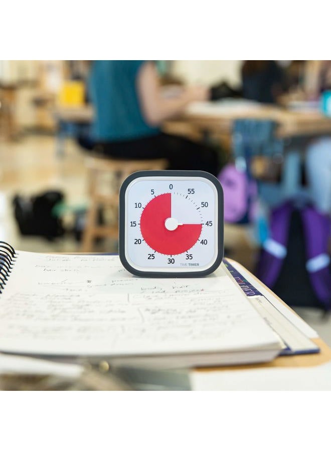 Time Timer MOD (Charcoal), A Visual Countdown 60 Minute Timer for Classrooms, Meetings, Kids and Adults Office and Homeschooling Tool with Silent Operation and Interchangeable Silicone Cover - Image 5