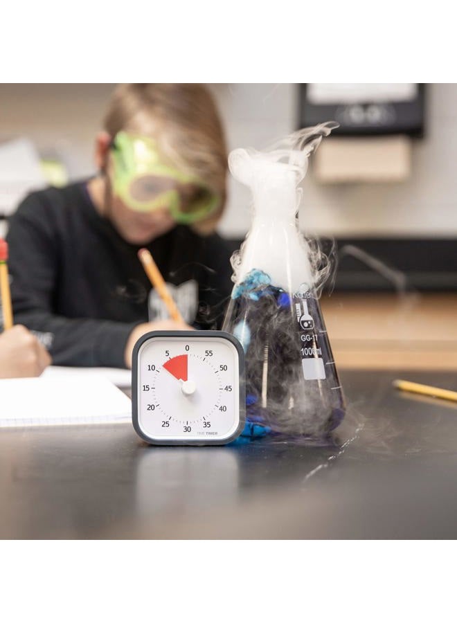 Time Timer MOD (Charcoal), A Visual Countdown 60 Minute Timer for Classrooms, Meetings, Kids and Adults Office and Homeschooling Tool with Silent Operation and Interchangeable Silicone Cover - Image 4