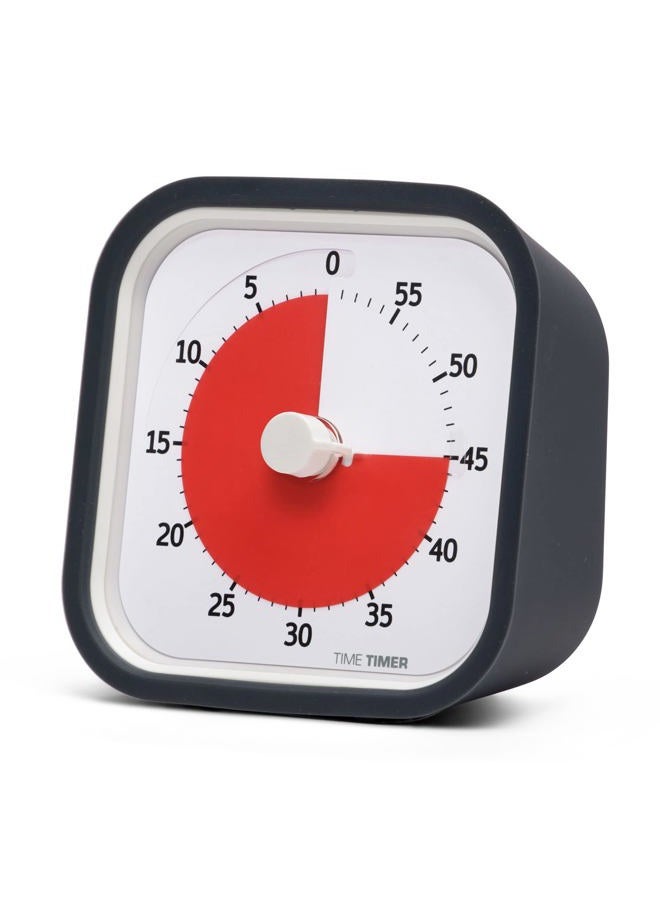 Time Timer MOD (Charcoal), A Visual Countdown 60 Minute Timer for Classrooms, Meetings, Kids and Adults Office and Homeschooling Tool with Silent Operation and Interchangeable Silicone Cover - Image 1