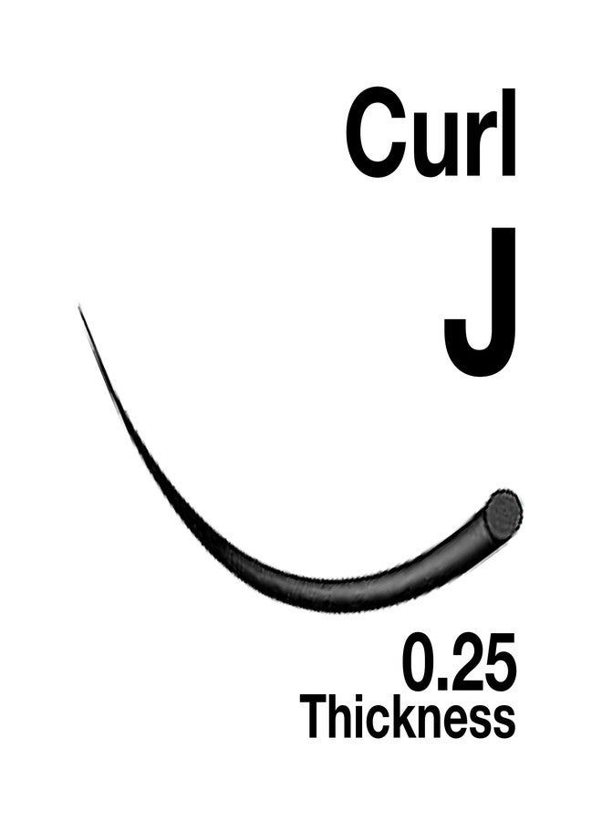EMILYSTORES Eyelash Extensions 0.25mm Thickness J Curl 8-14mm Length Volume Individual Semi-Dull Black Eyelashes For Salon Lash Bar Eye Lash Extensions (10MM) - Image 2