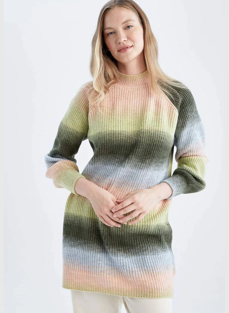 DeFacto Woman Regular Fit Mock Neck Long Sleeve Tricot Tunic