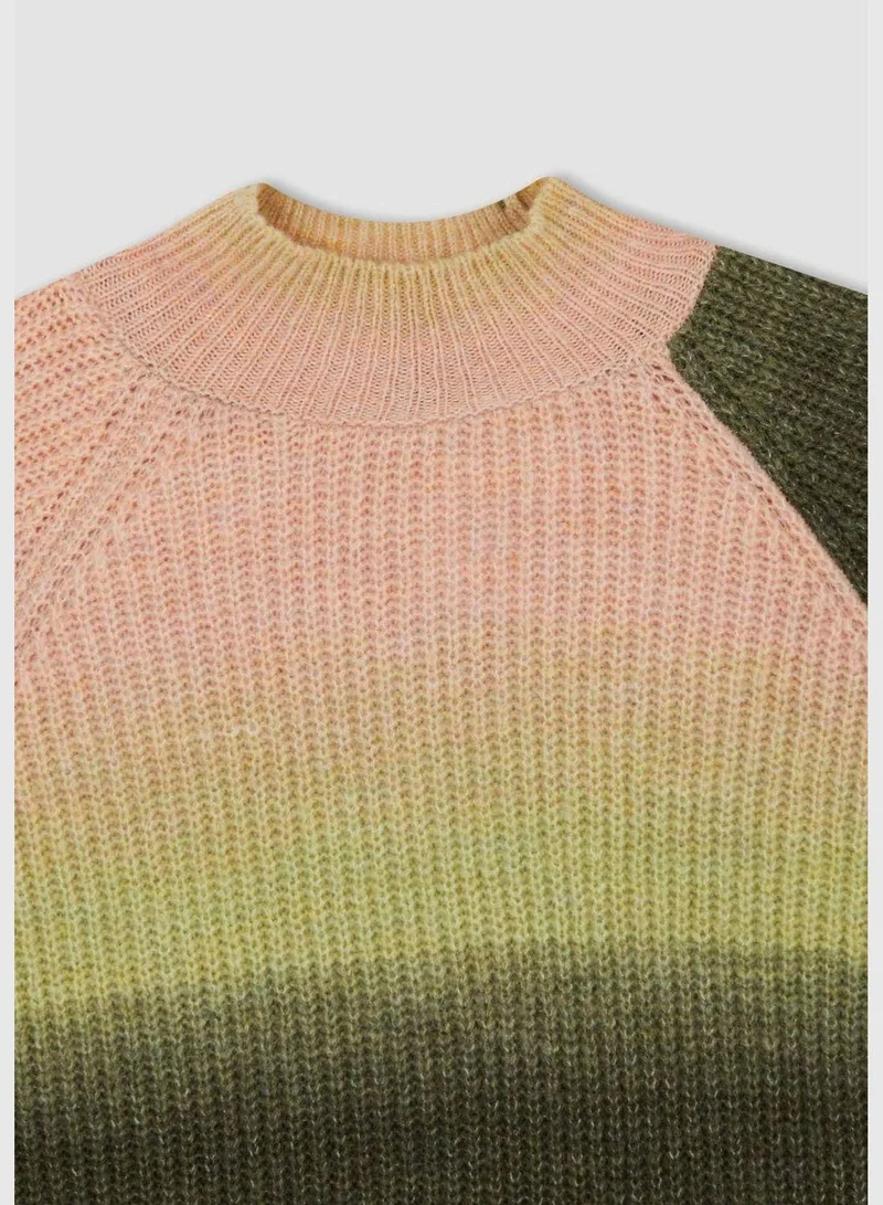 DeFacto Woman Regular Fit Mock Neck Long Sleeve Tricot Tunic
