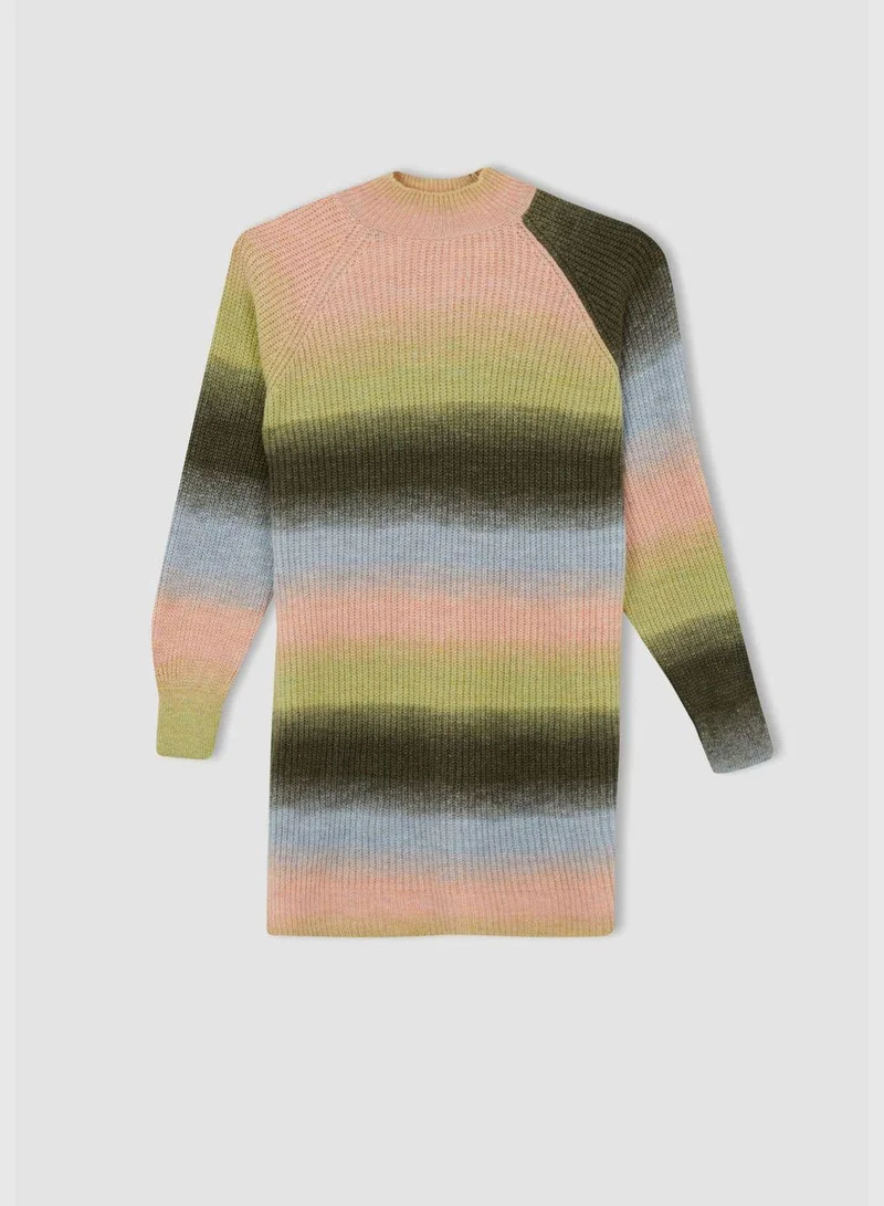 DeFacto Woman Regular Fit Mock Neck Long Sleeve Tricot Tunic